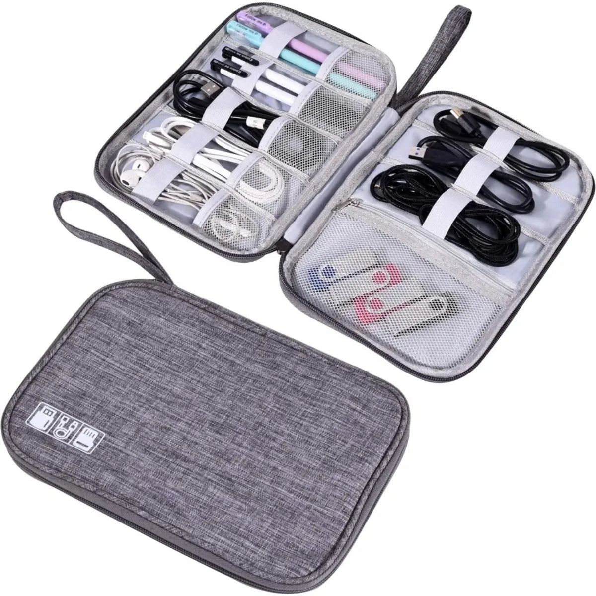 Waterproof Electronics Organizer Bag for Cables and Travel Accessories