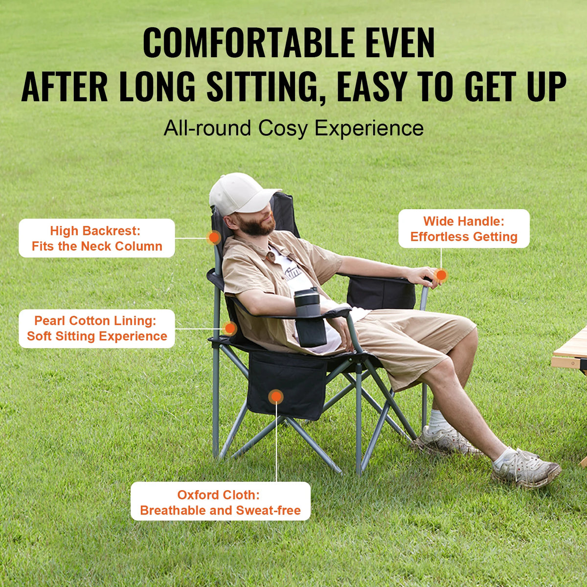 SucceBuy Portable Folding Camping Chair for Hiking and Outdoor Travel