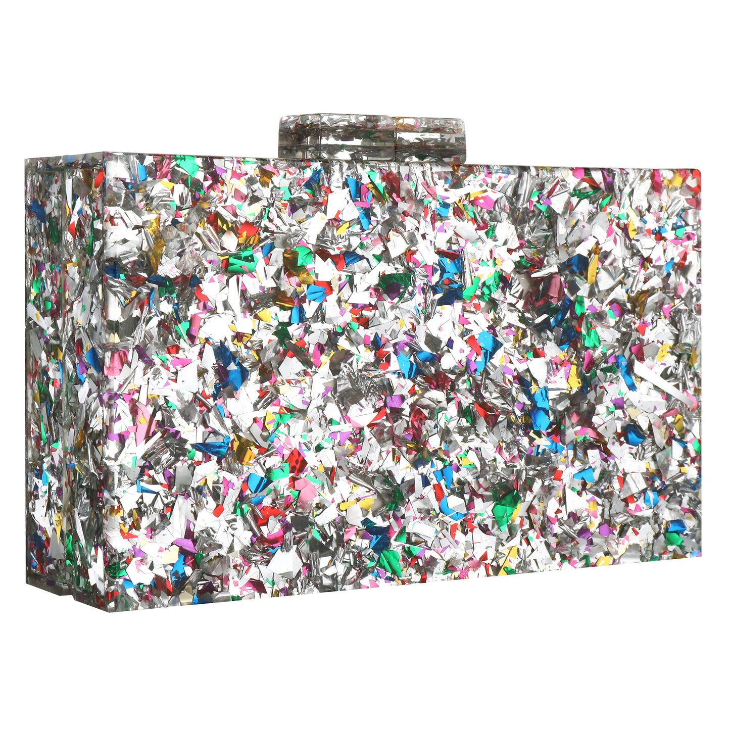 Luxury Acrylic Box Clutch Women Wedding Party Evening Chain Handbag