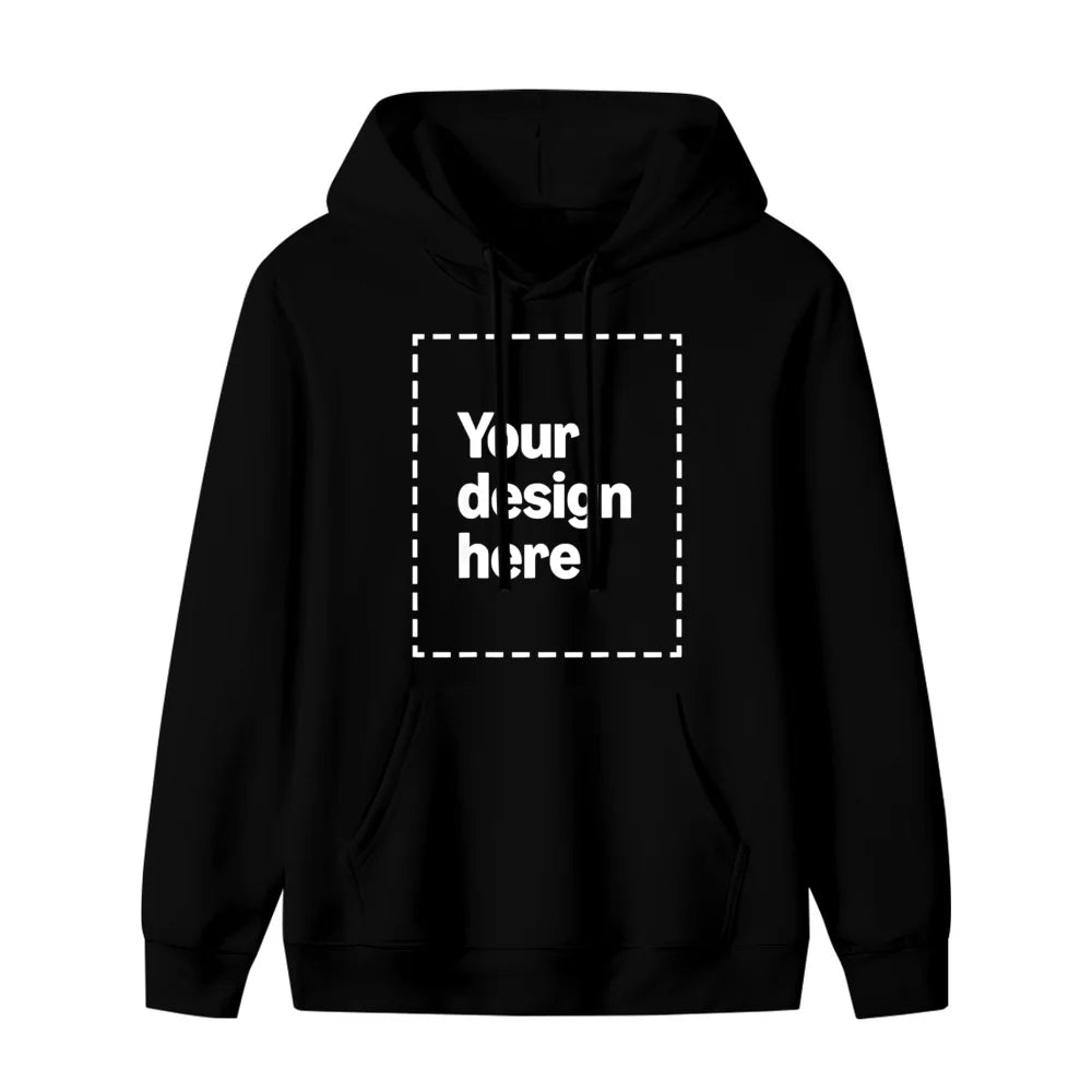 Custom Hoodie Personalized Unisex Pullover | Photo Logo Text Print Front & Back | Gift for Family Couples Teams