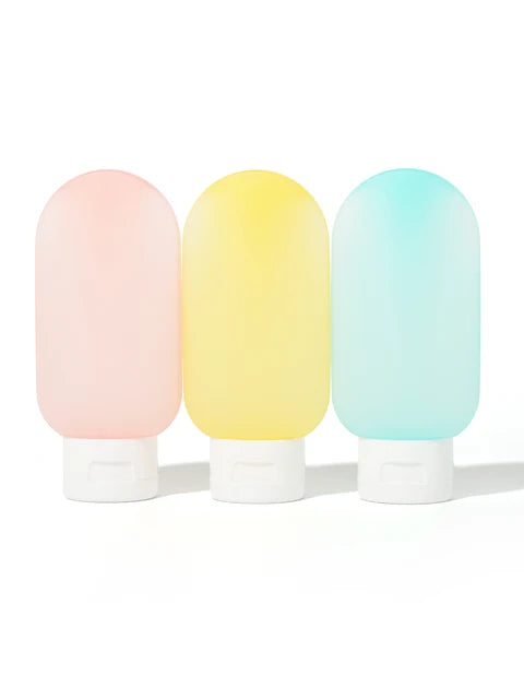 Portable Travel Refillable Cosmetic Liquid Spray Bottle Shampoo Container Set