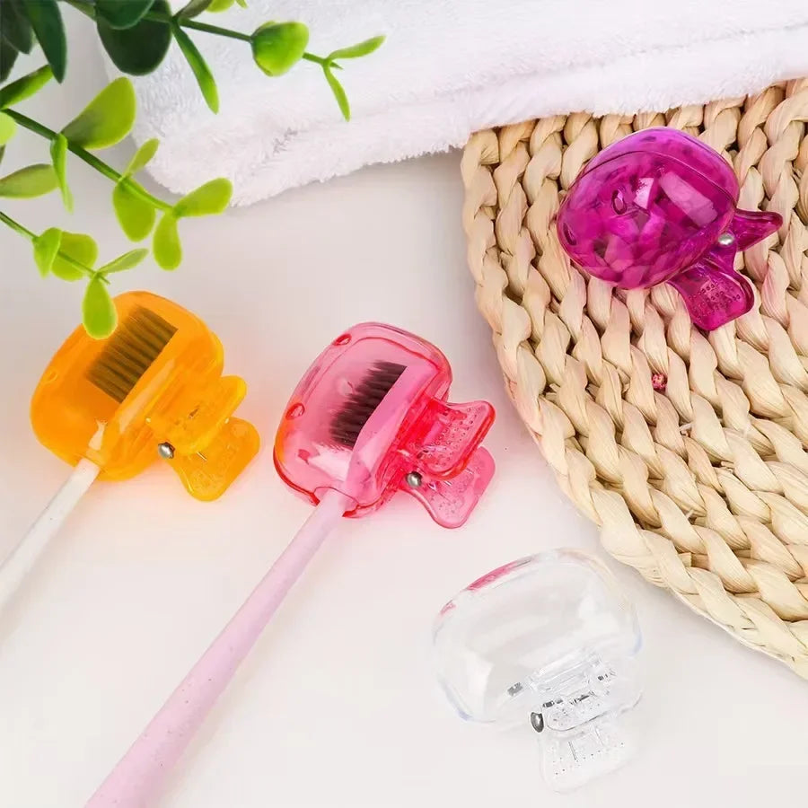Travel Toothbrush Dust Cap Portable Storage Box Clip
