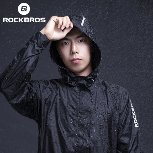 ROCKBROS Men's Waterproof Breathable Reflective Hooded Cycling Jacket