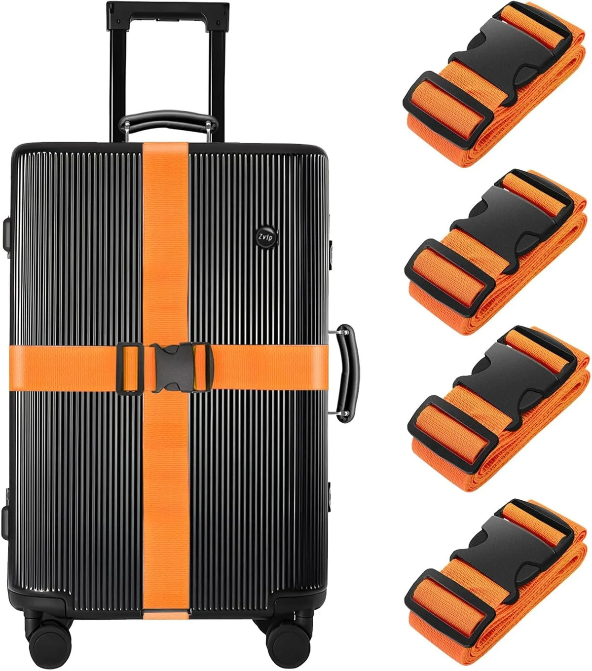 Elastic Luggage Straps for Suitcases With Secure Travel Buckle Set
