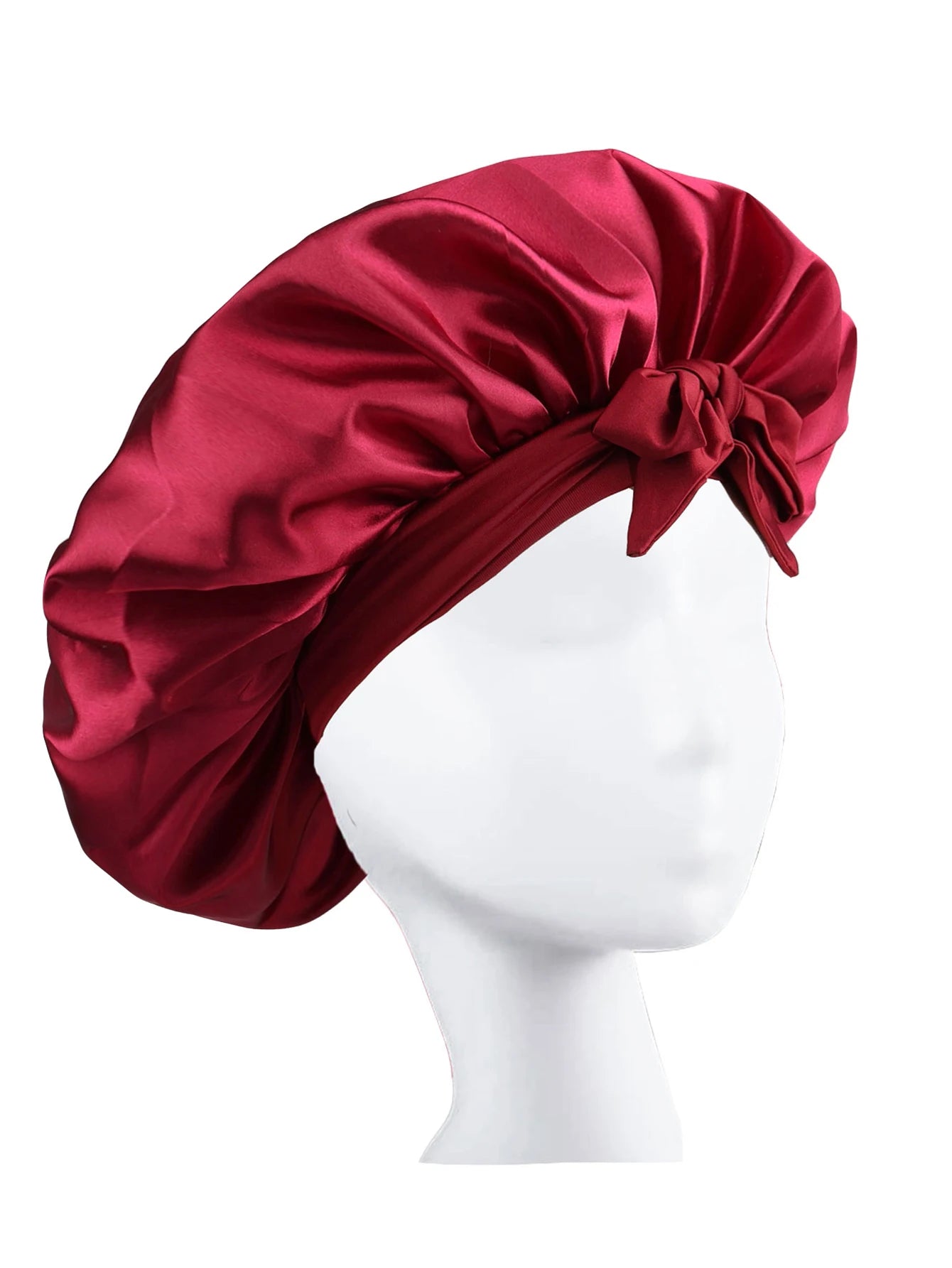 New Silky Bonnet For Sleeping Women Satin Bonnet Hair Bonnet Night Sleep Cap Scarf Wrap For Curly Hair Tie Band For CurlyHat