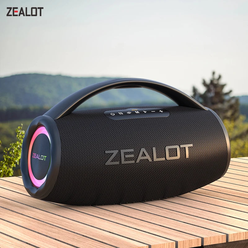 Zealot 80W Portable Bluetooth Speaker With Waterproof RGB TWS Stereo