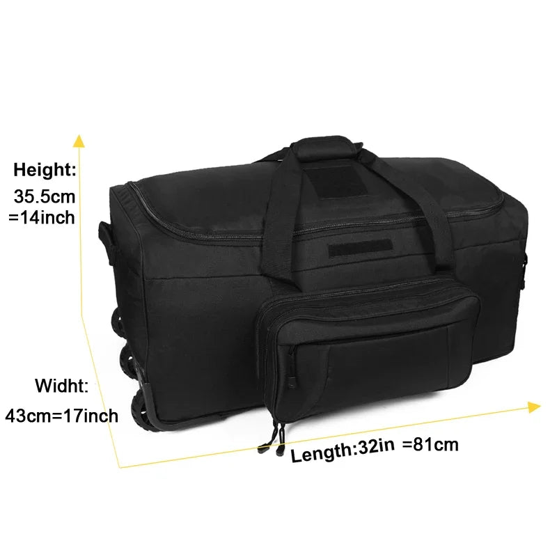 Q Tactical Rolling Duffel Bag for Camping Hiking Travel Luggage