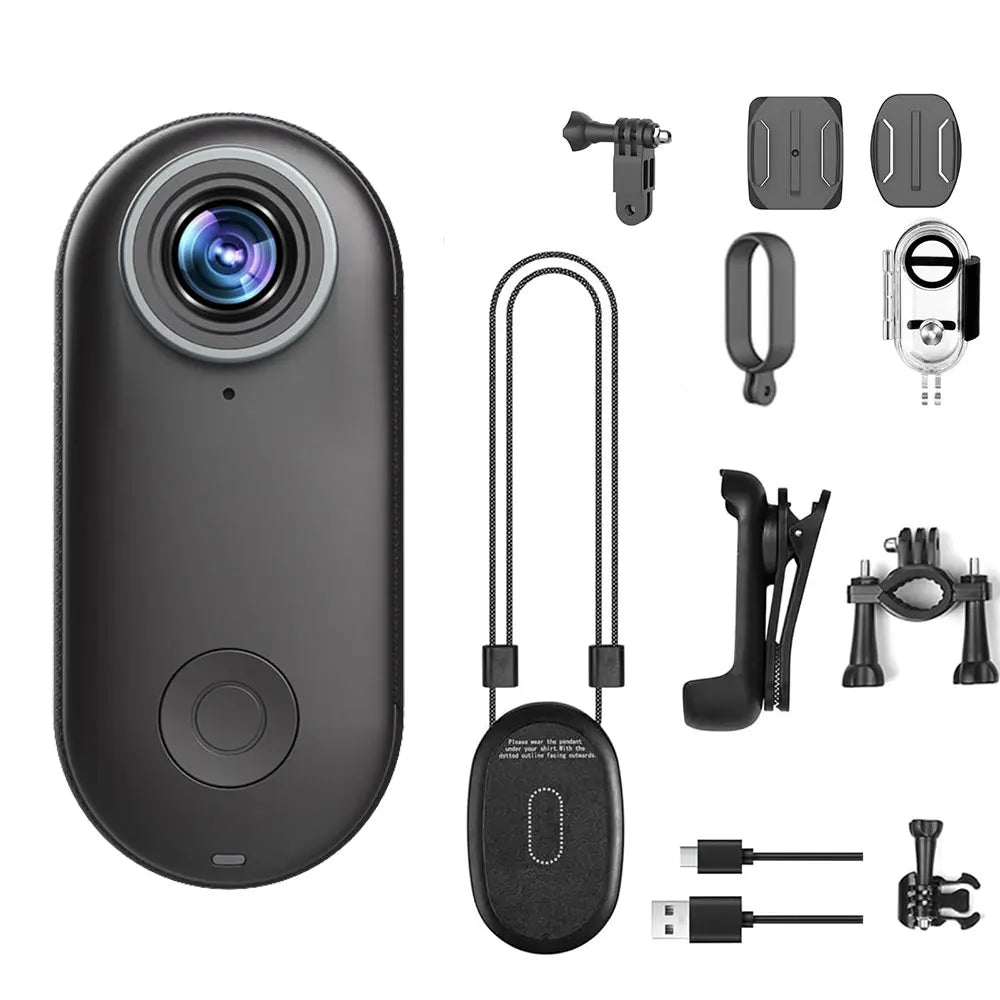 ANSVICAM 4K Mini HD WiFi Action Camera Waterproof Magnetic Clip Click Chest Body Motorcycle POV Wearable Thumb Video Vlog Camera