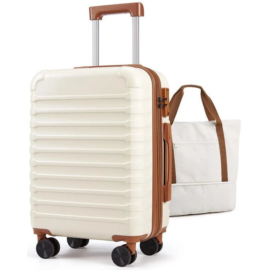Carry-On Luggage Set With Wheels Expandable Hardside Lightweight