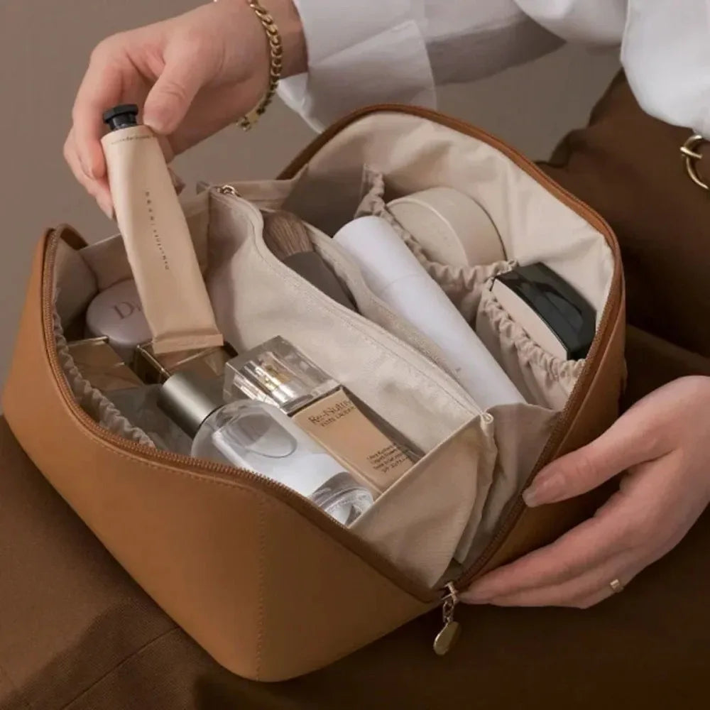 Luxury Women Makeup Organizer Toiletry Bag Travel Storage Zipper Case
