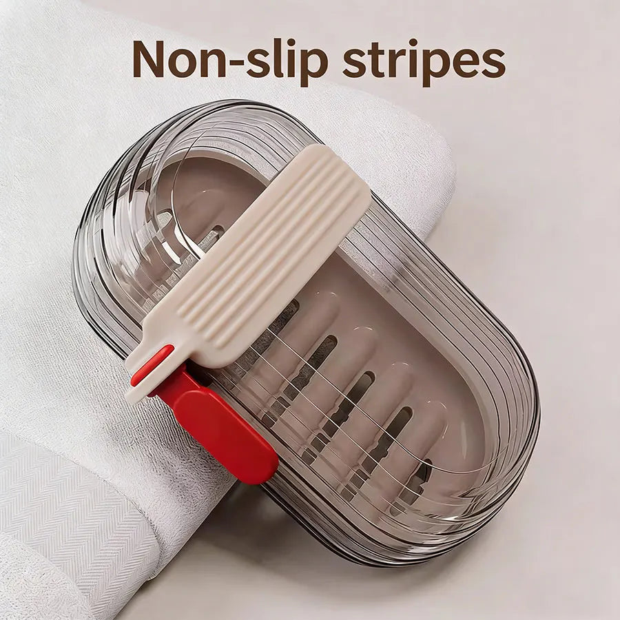 Portable Wooden Soap Box With Sealed Lid For Travel Storage
