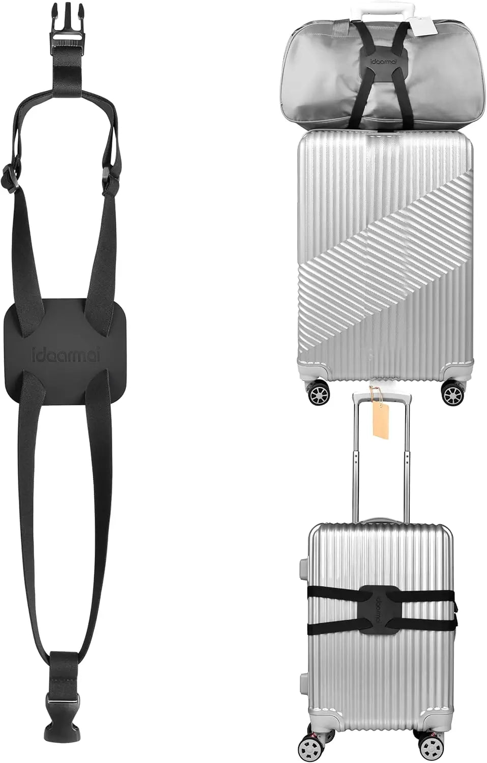 Adjustable Luggage Strap Bungee Belt for Suitcase Travel and Bag Attachment