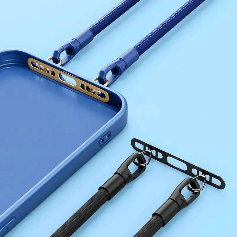 1pcs Stainless Steel Mobile Phone Lanyard Patch Side Hanging Clip Double Buckle Phone Straps Gasket Metal Connect Piece for