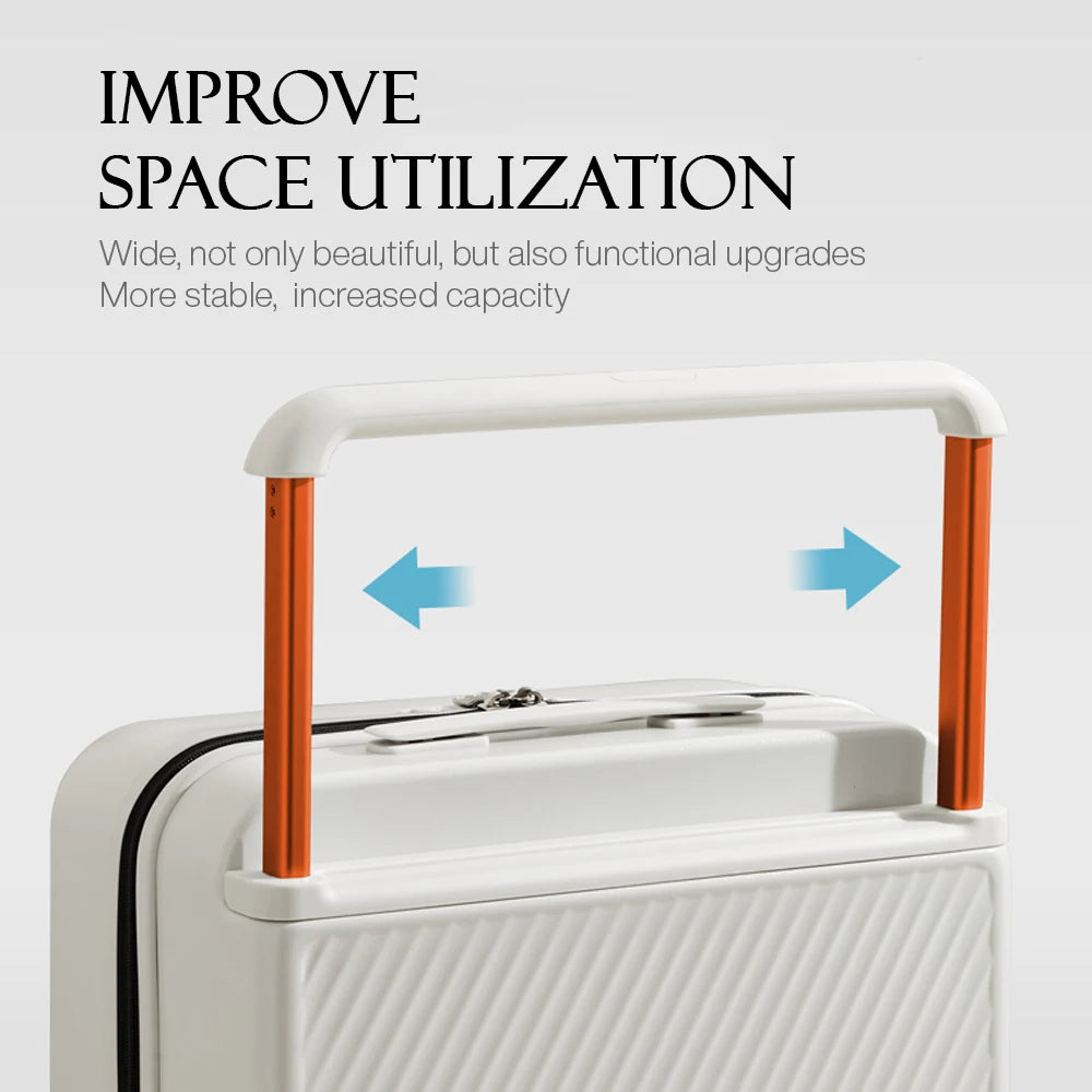 Mixi Hardside Patent Design Carry On Suitcase With Spinner Wheels
