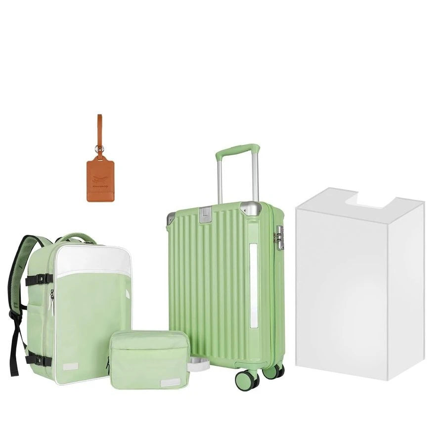 Airline Approved Vintage Style Carry On Luggage With Backpack Set