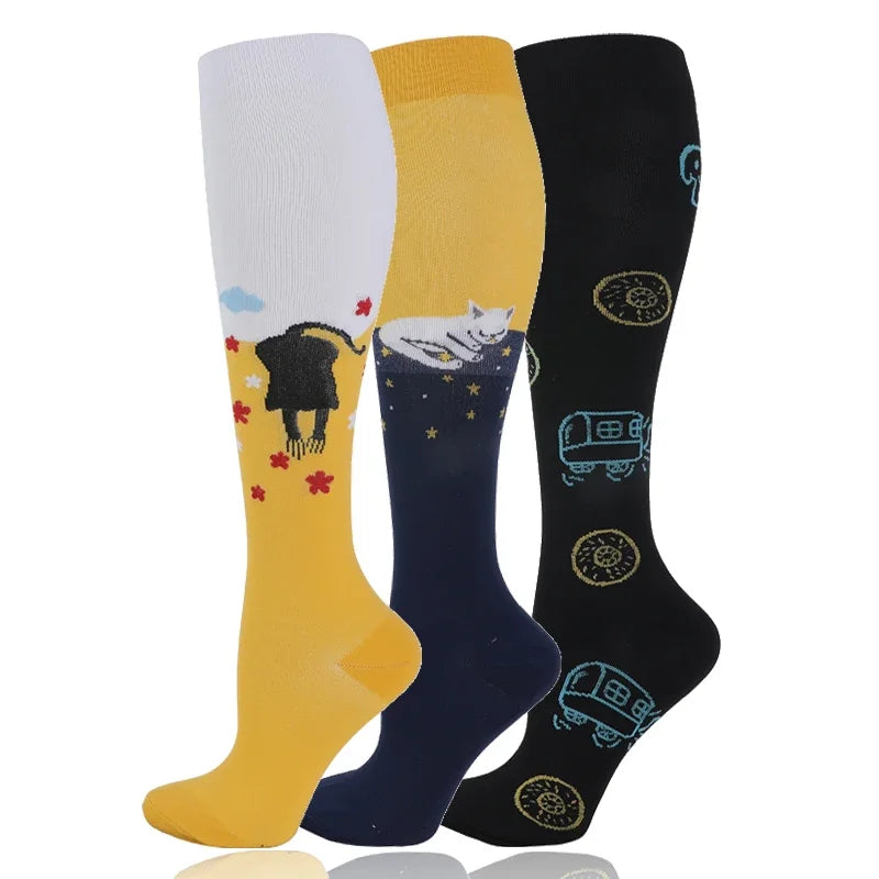 Compression Socks 30mmHg Unisex Three Pairs Knee High Pack