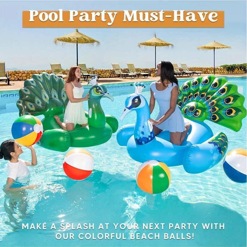 Joyfy 4 Pack Inflatable Beach Balls Outdoor Pool Party Toys