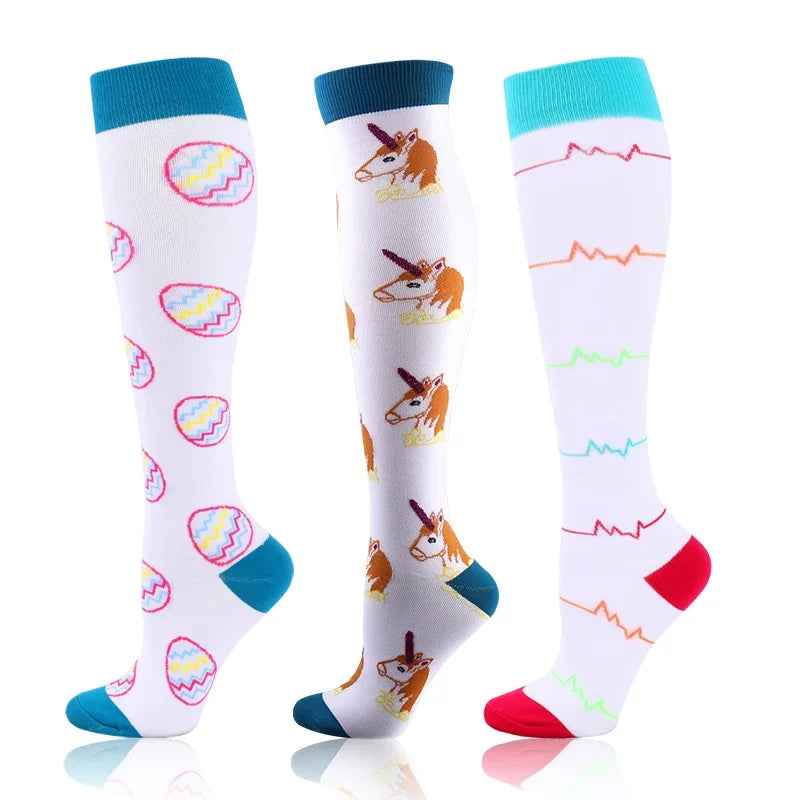 Compression Socks 30mmHg Unisex Three Pairs Knee High Pack