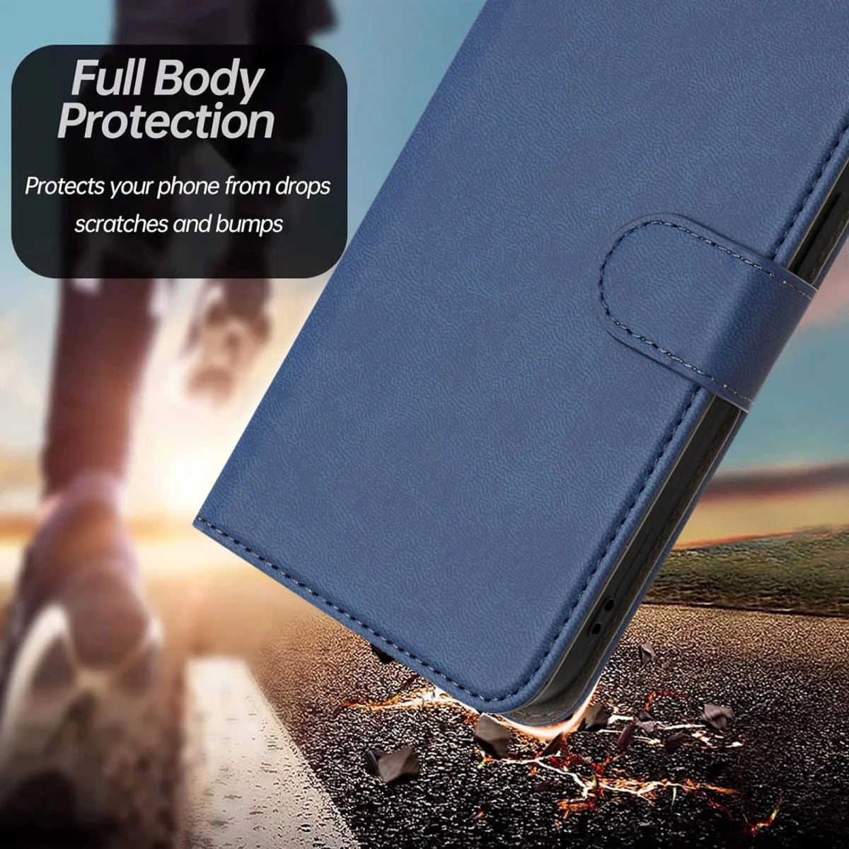 Leather Flip Wallet Case For iPhone 17 Pro Max Cards