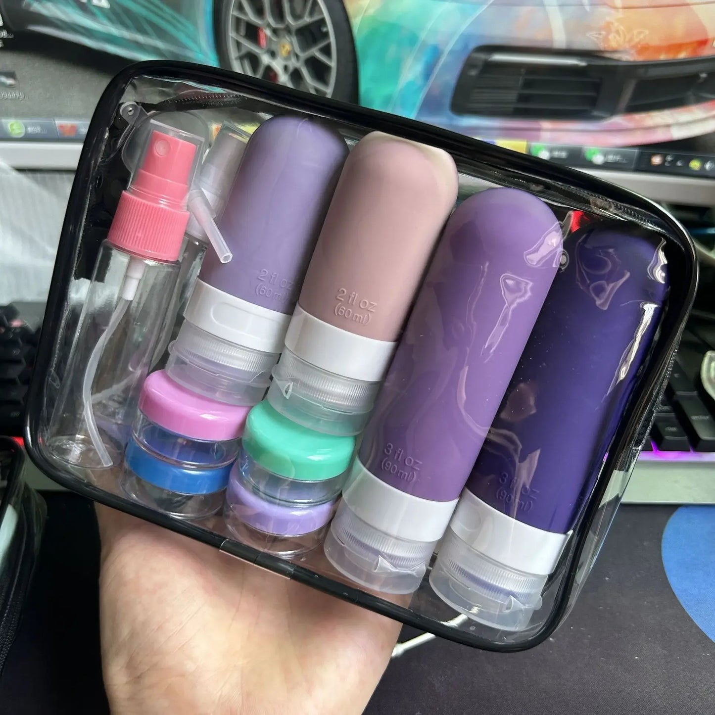 Travel Bottle Set Leak Proof Portable Refillable Toiletry Bottles