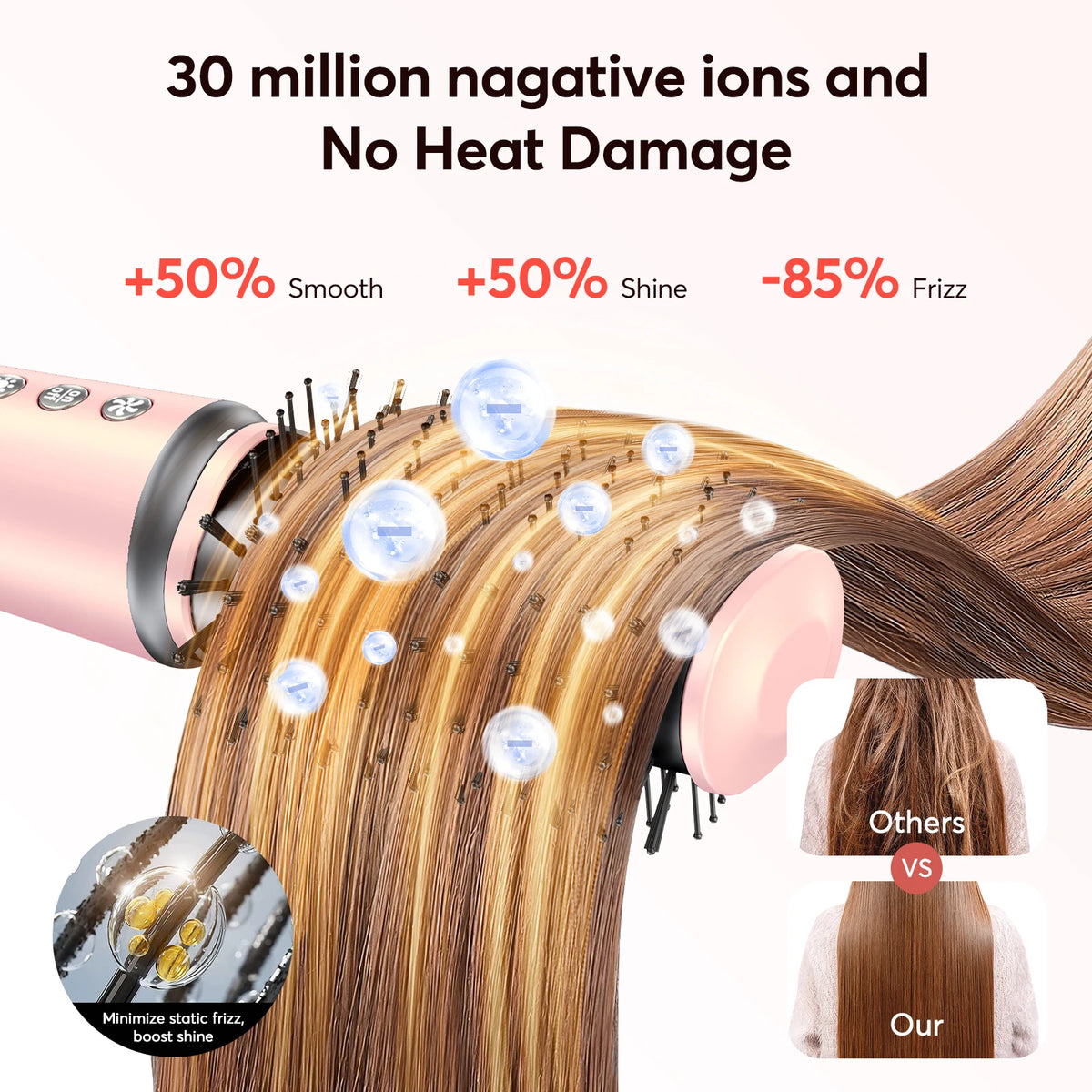 BOPCAL 5-in-1 Hot Air Hair Dryer and Styling Brush