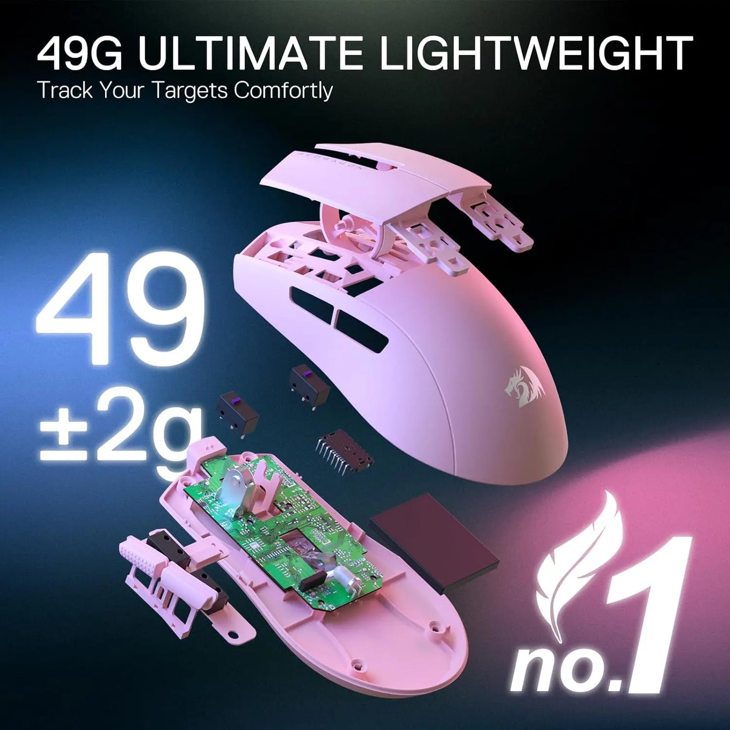 Redragon M916 PRO Wireless Gaming Mouse 26K DPI Ultra Lightweight