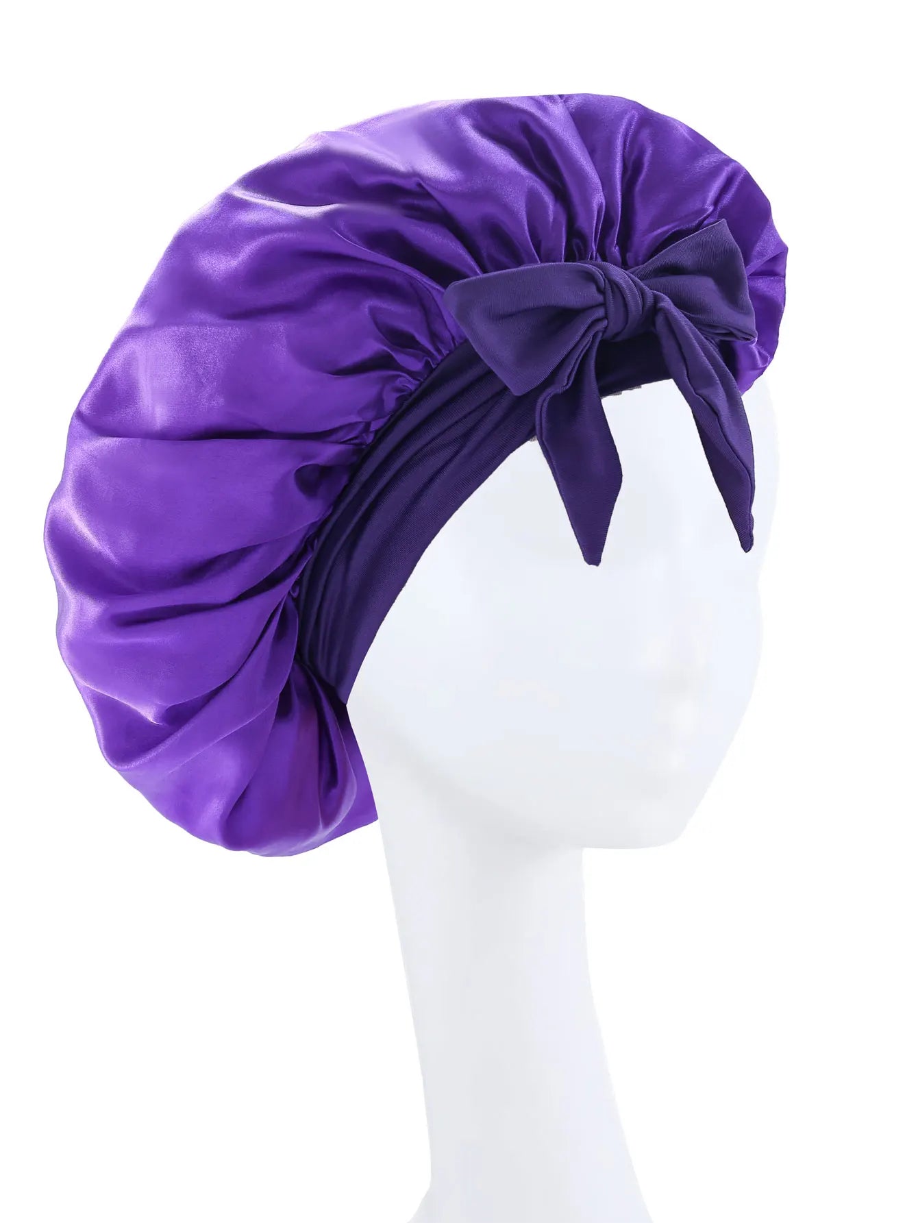 New Silky Bonnet For Sleeping Women Satin Bonnet Hair Bonnet Night Sleep Cap Scarf Wrap For Curly Hair Tie Band For CurlyHat