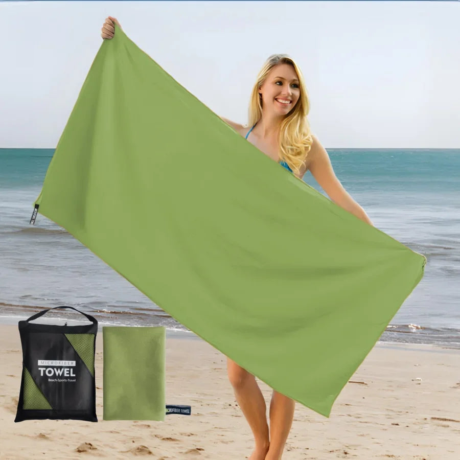 Oversized Microfiber Beach Towel Quick Dry Sand Free Soft Absorbent