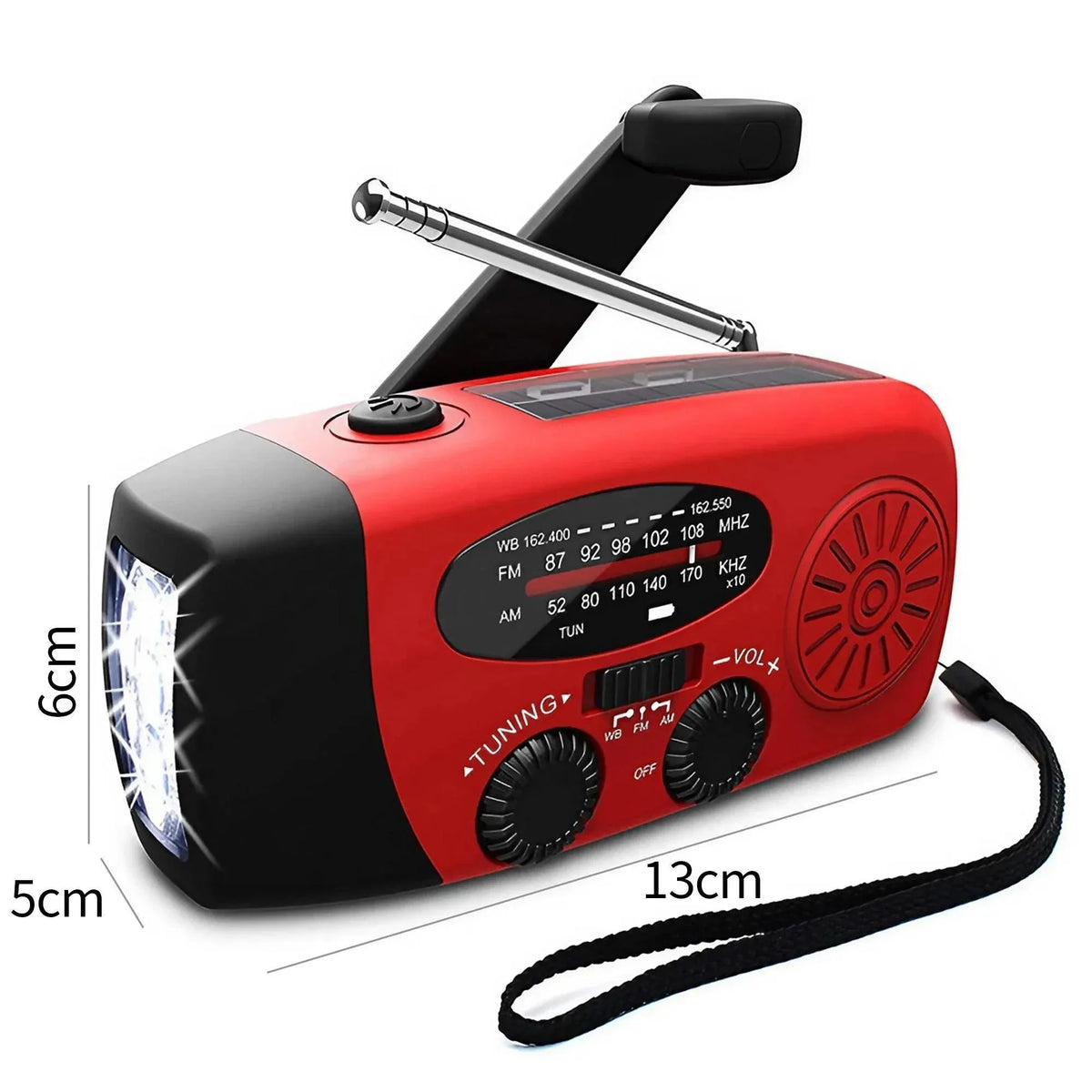Solar Hand Crank NOAA Weather Radio With Emergency Power Bank