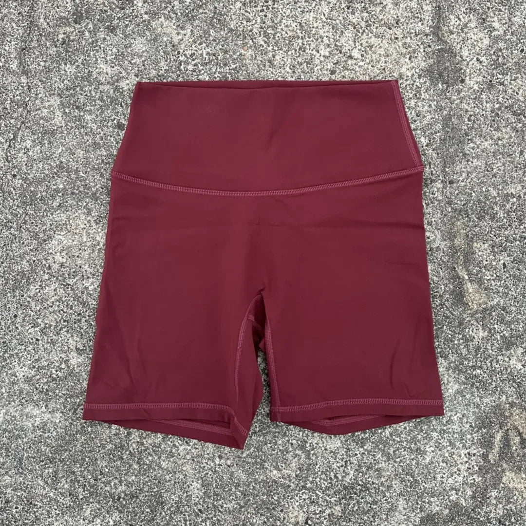 Solid Color High Waist Yoga Short Leg Cycling Women Fitness Sports Short Comprehensive Training Jog Squat Proof Internal Pocket