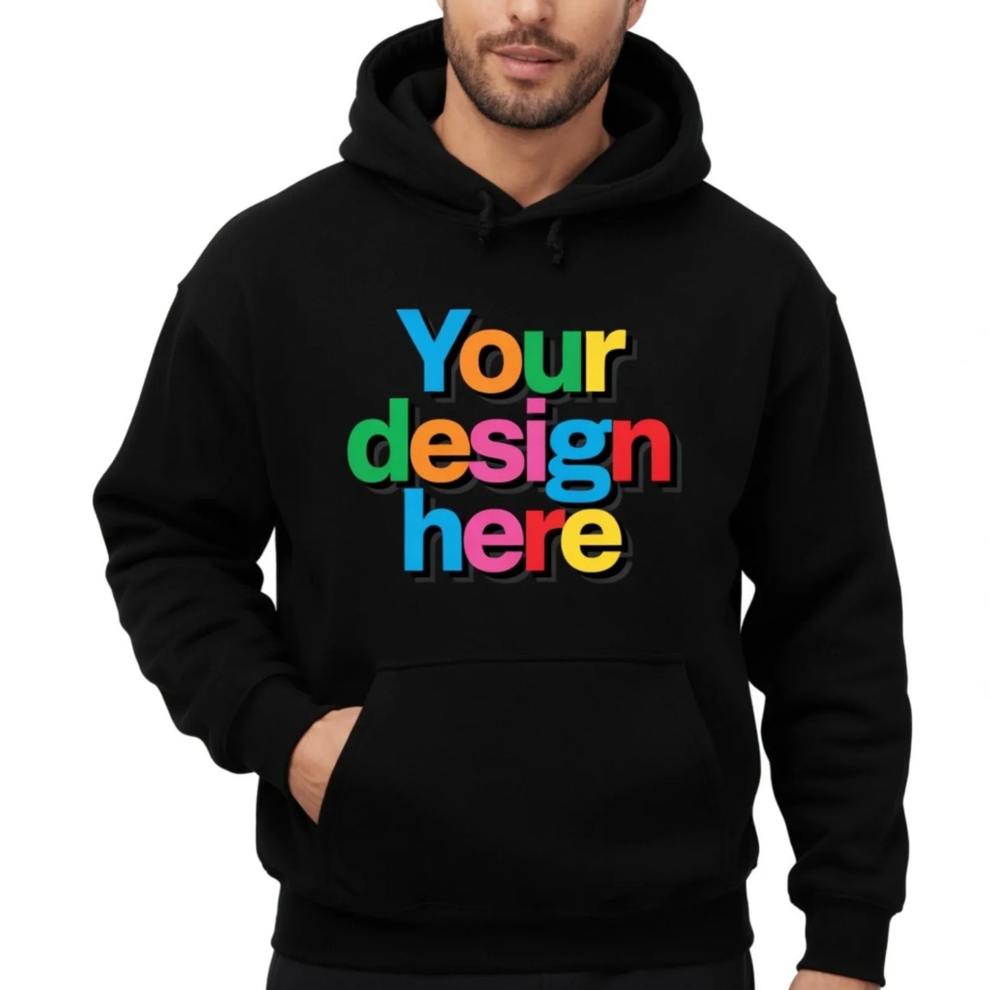 Custom Personalized Hoodie Upload Your Photo Left Chest Front Back Print Unisex