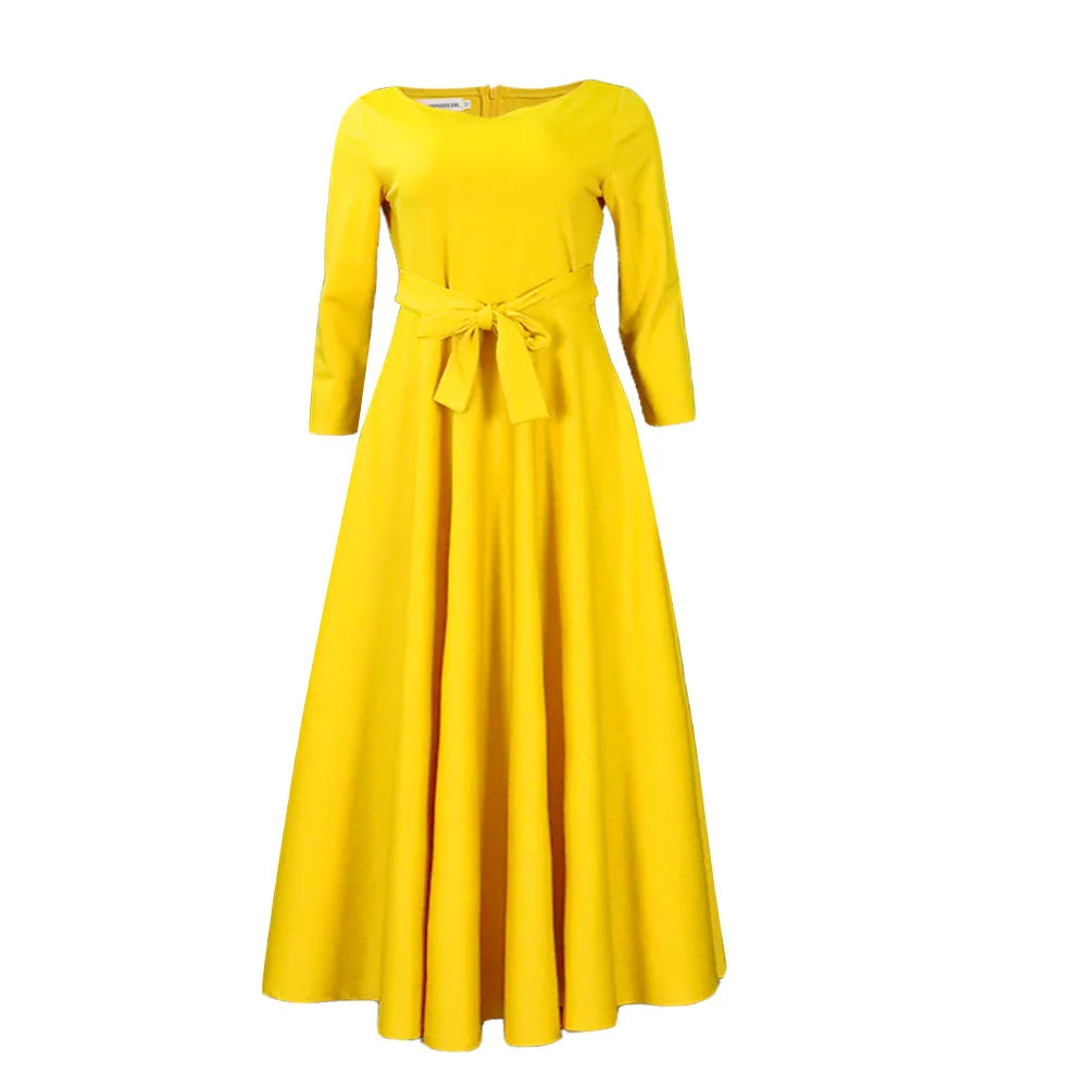 Women Summer Tie Waist Long Maxi Comfortable Casual Print Dress