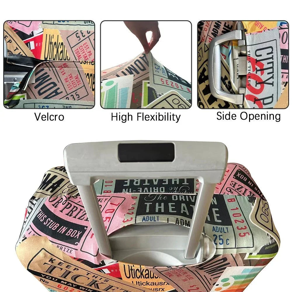 Stretch Fabric Luggage Cover Protector For Travel Suitcases