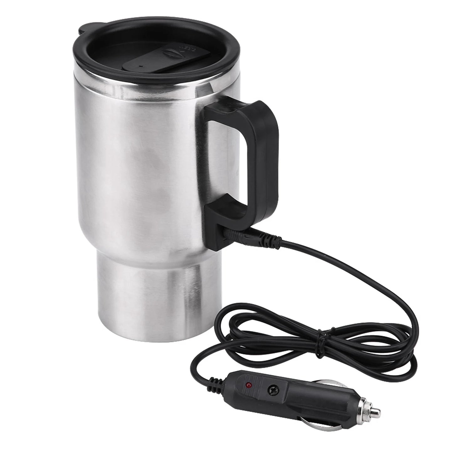 12V Electric Travel Kettle Stainless Steel Car Cup for Coffee and Tea