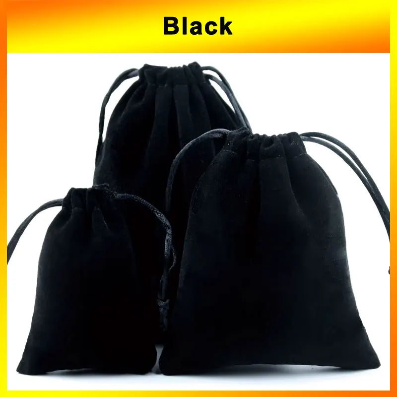 5/10Pcs Velvet Drawstring Bags Cloth Gift Bag Velvet Storage Pouch Velour Favors For Jewelry Wedding Party Candy Bag 5x7-15x20cm