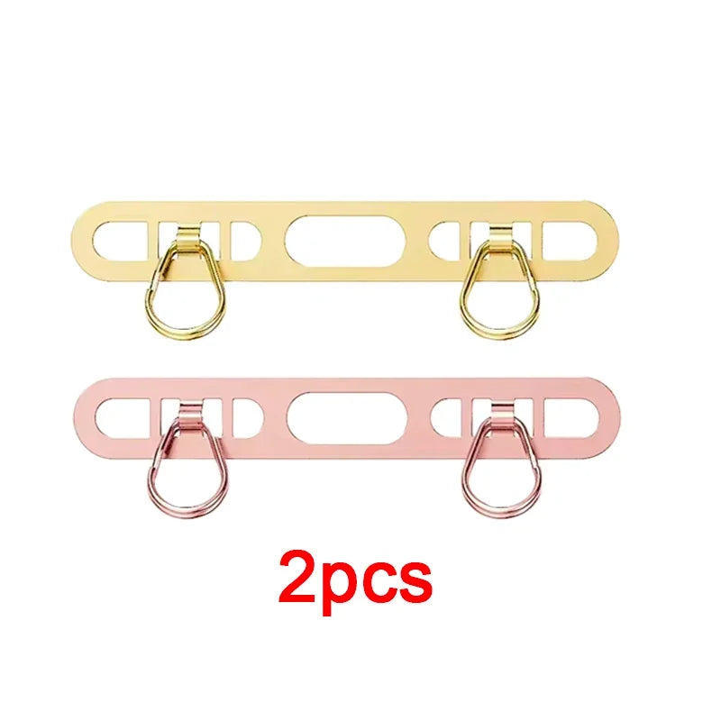 1pcs Stainless Steel Mobile Phone Lanyard Patch Side Hanging Clip Double Buckle Phone Straps Gasket Metal Connect Piece for