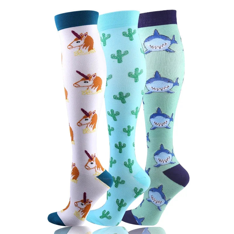 Compression Socks 30mmHg Unisex Three Pairs Knee High Pack