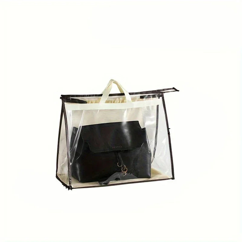 Clear Handbag Dust Bags Zipper Hanging Storage Organizer For Closet