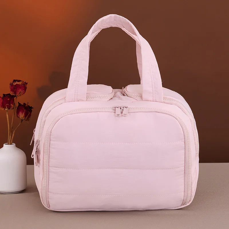 Travel Cosmetic Bag With Toiletry Organizer And Luggage Sleeve