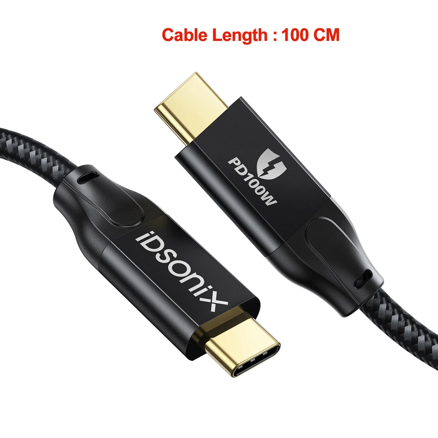 iDsonix USB C Extension Cable Nylon Braided USB C Extender Support 4k@60Hz/100W Fast Charging Type C 3.2 Gen2*2 Extension Cable