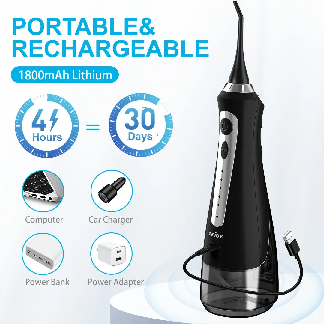 SEJOY Water Flosser Irrigator With Five Modes And Eight Tips