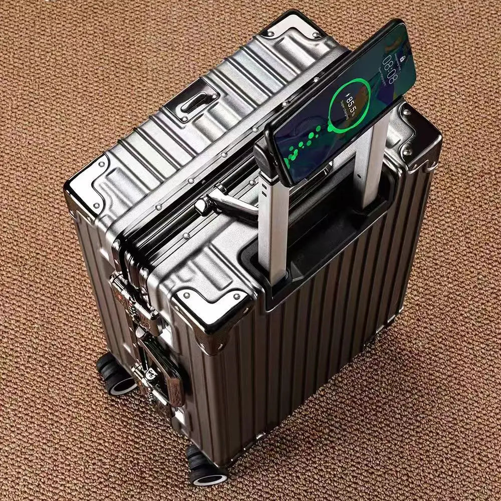 Hard Shell Luggage Set Featuring Silent Wheels And Cup Holder