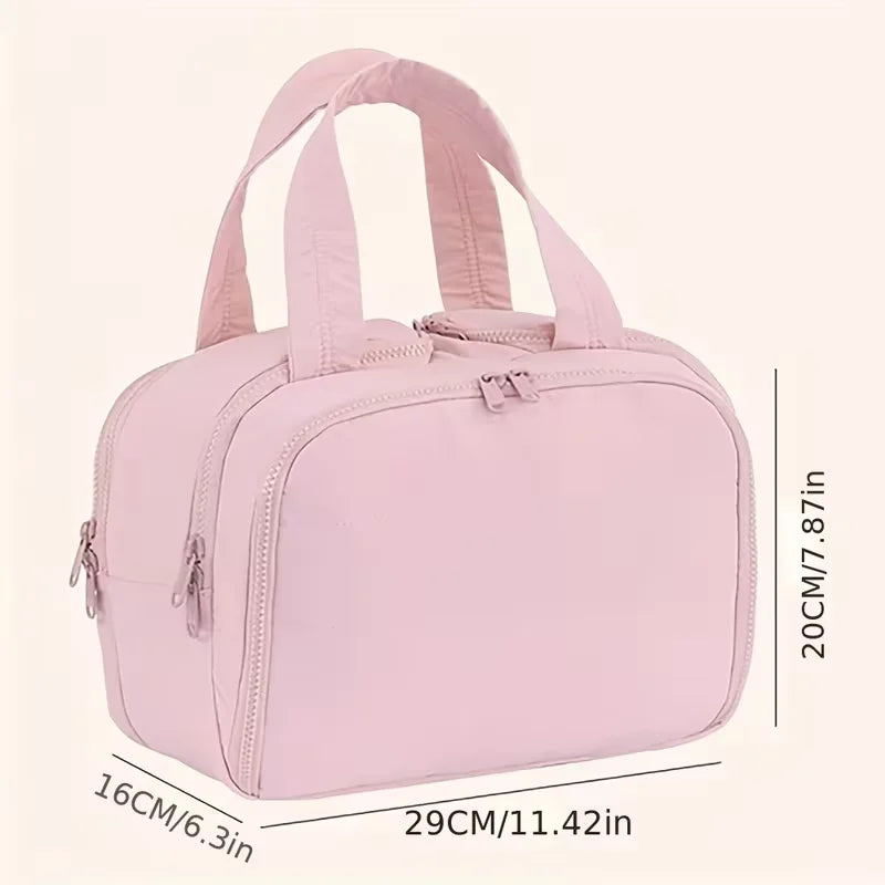 Travel Cosmetic Bag With Toiletry Organizer And Luggage Sleeve