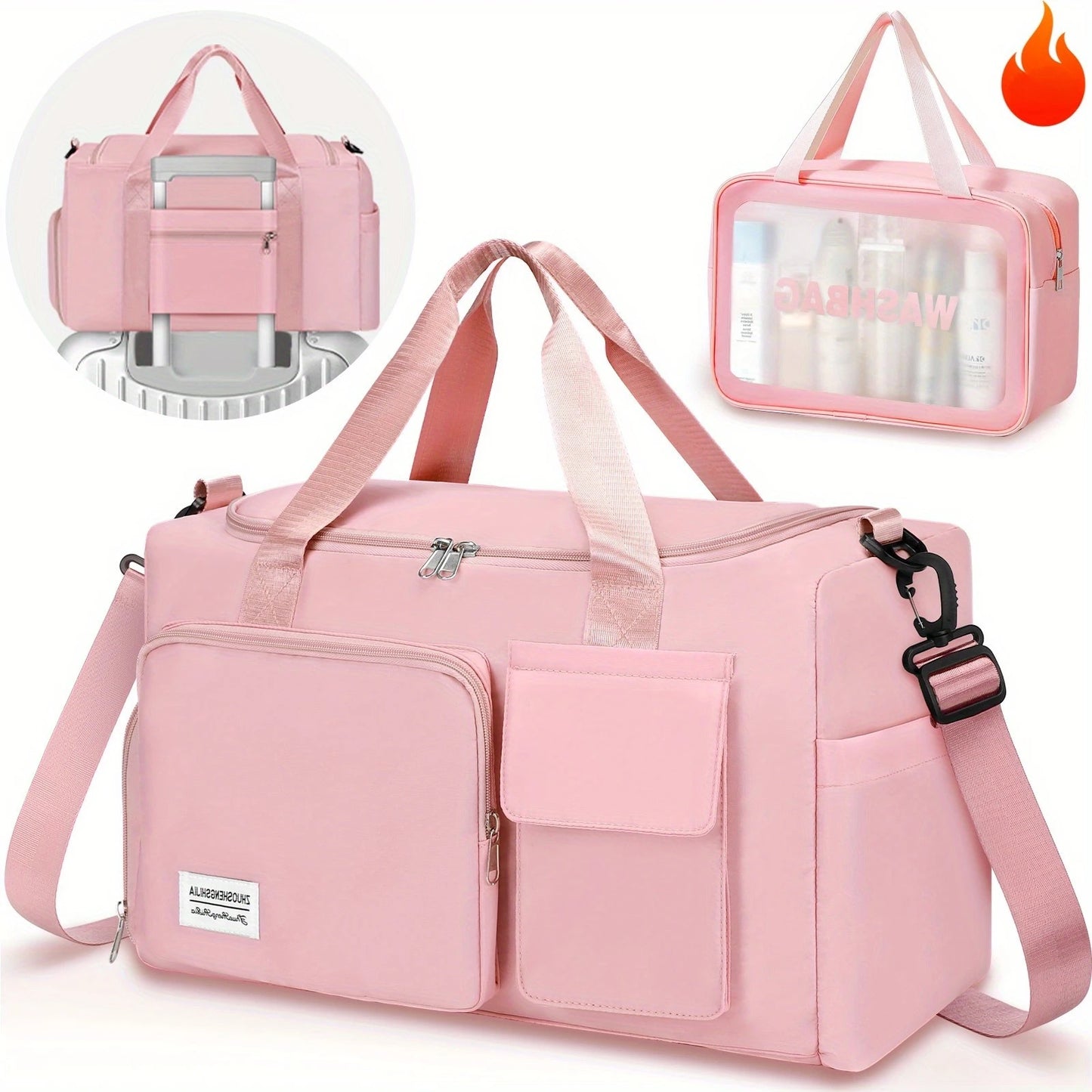 Waterproof Travel Duffel Bag With Dry Wet Separation For Weekender