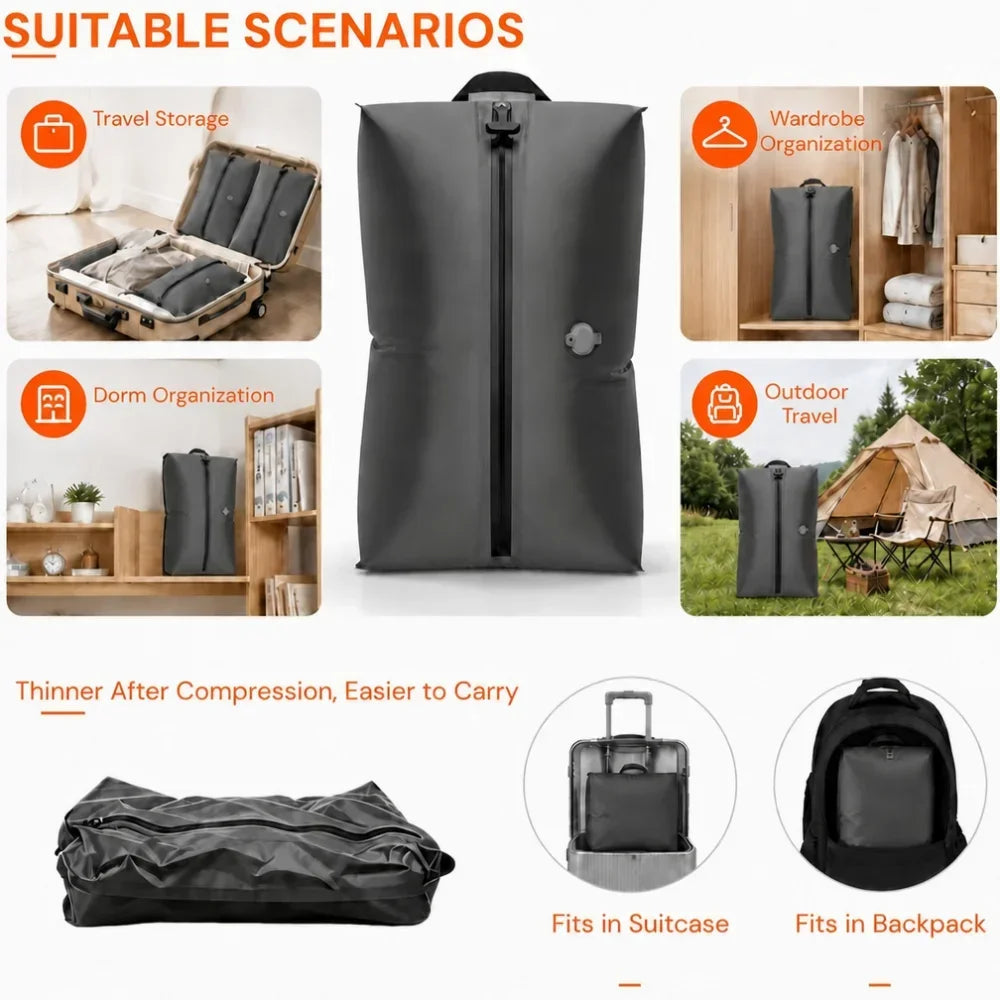 Fun Uncle Reusable Vacuum Compression Bags With Pump For Travel