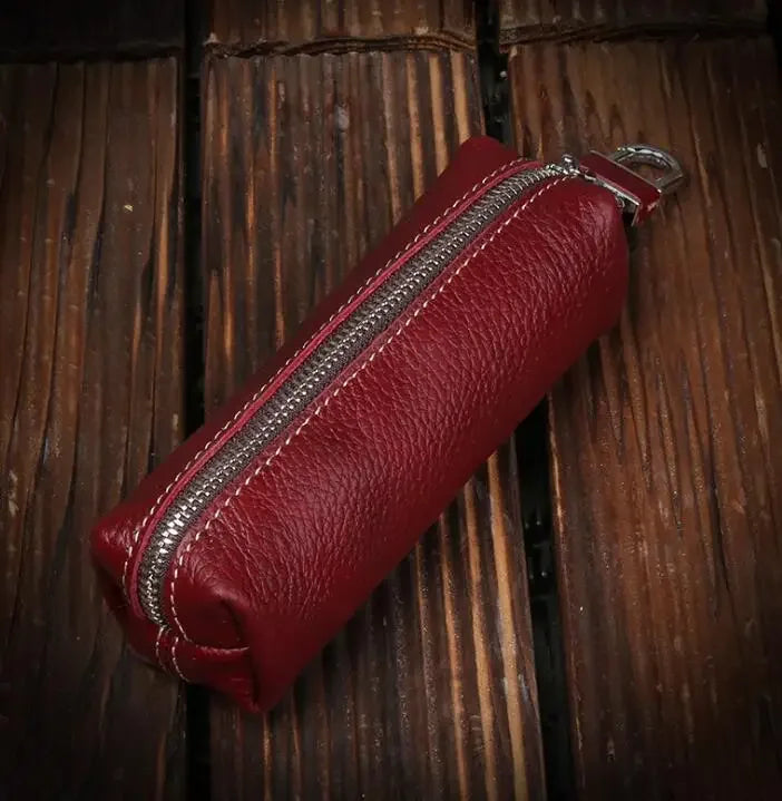 Genuine Cow Leather Key Wallet For Men And Women Compact
