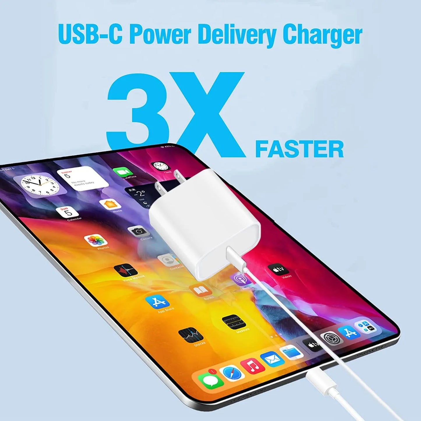 SANPRIO Fast Wall Charger USB Cable Compatible iPhone iPad Devices