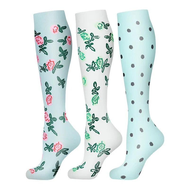 Compression Socks 30mmHg Unisex Three Pairs Knee High Pack