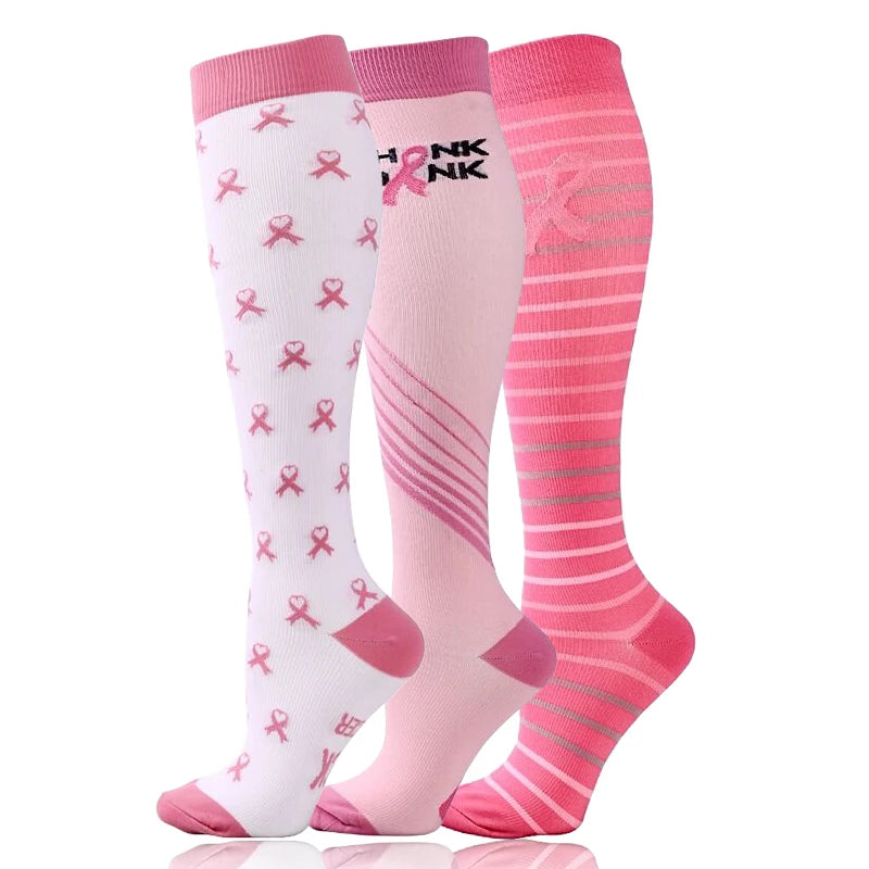 Compression Socks 30mmHg Unisex Three Pairs Knee High Pack