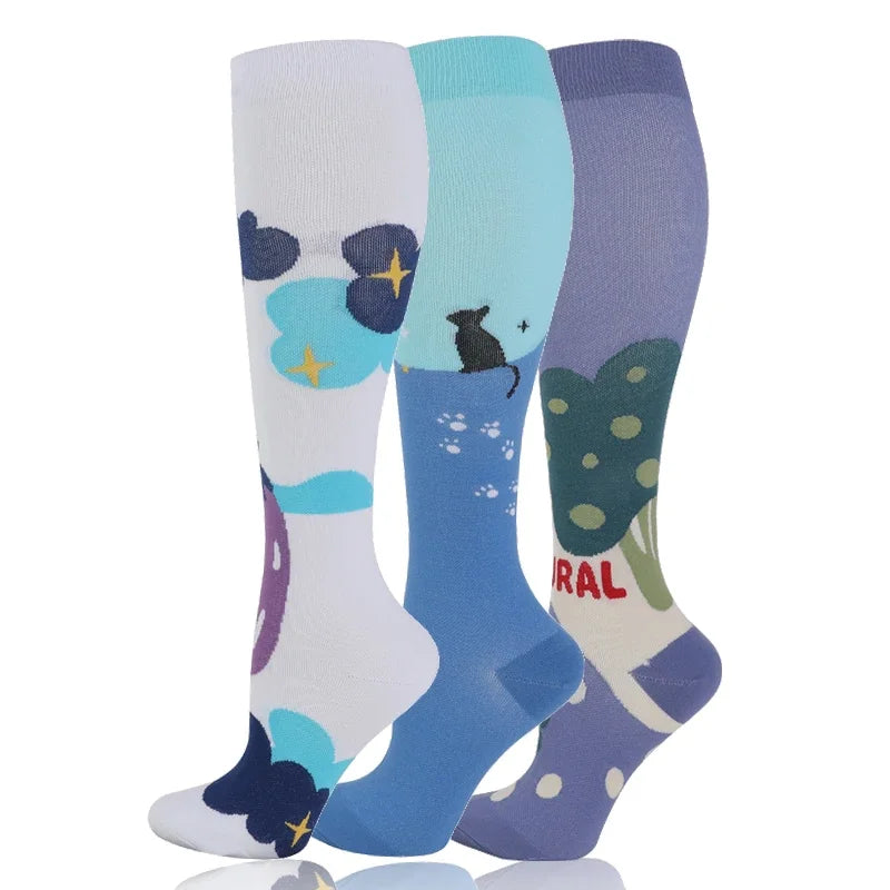 Compression Socks 30mmHg Unisex Three Pairs Knee High Pack